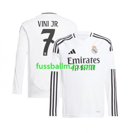 Fußballtrikots Real Madrid Vinicius Junior 7 Heim Trikotsatz 2024-2025 Langarm